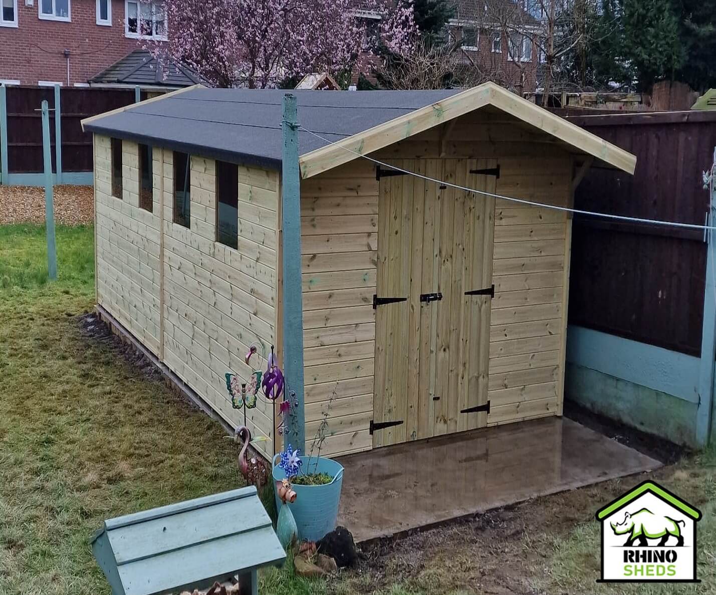 8x16 Pressure Treated Apex Shed