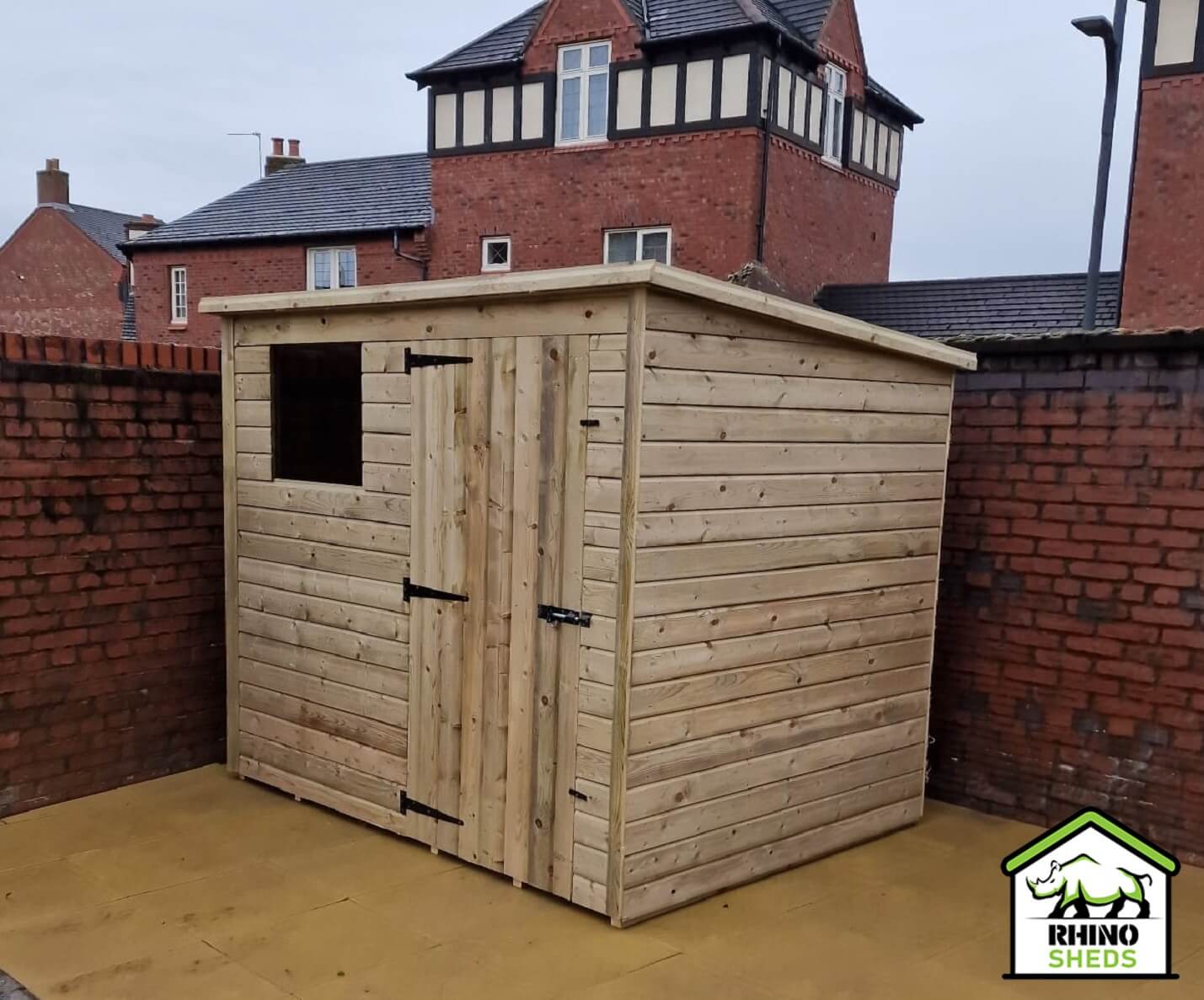 8x4 Pressure Treated Pent Shed