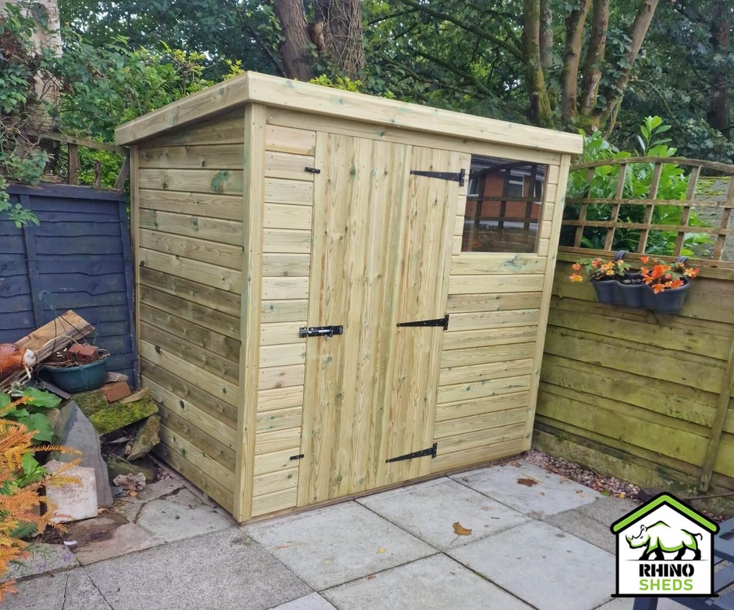 8x4 Pressure Treated Pent Shed