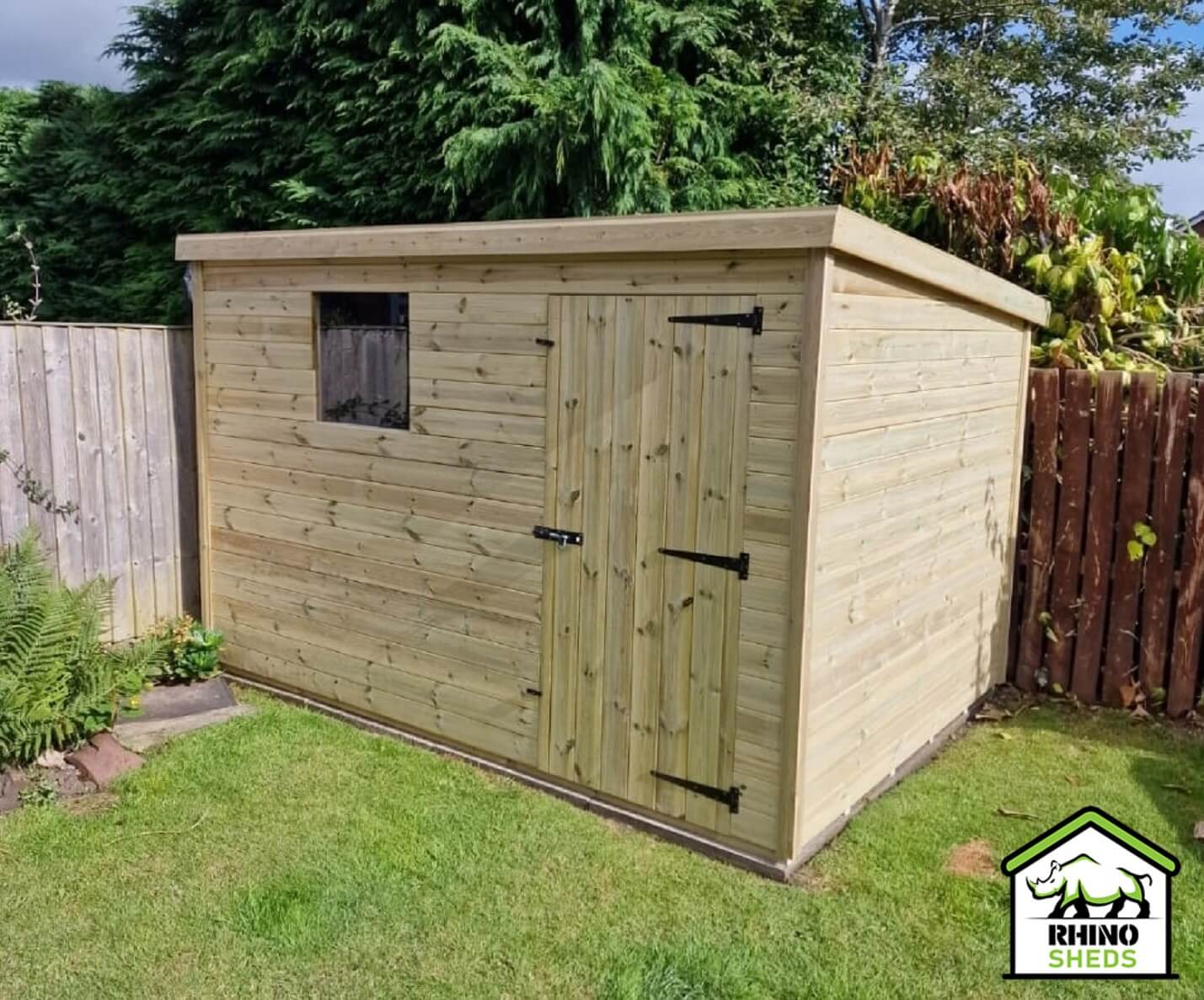 4x11 Pressure Treated Pent Shed