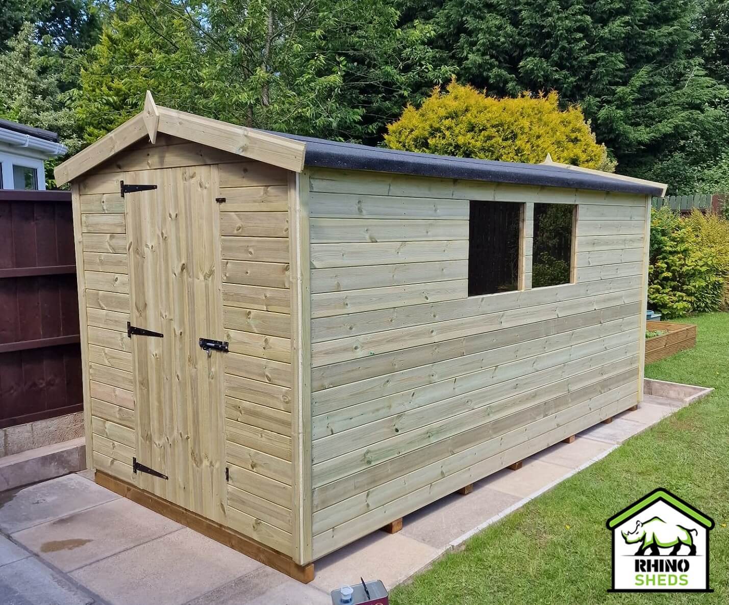 10x7 Pressure Treated Apex Shed