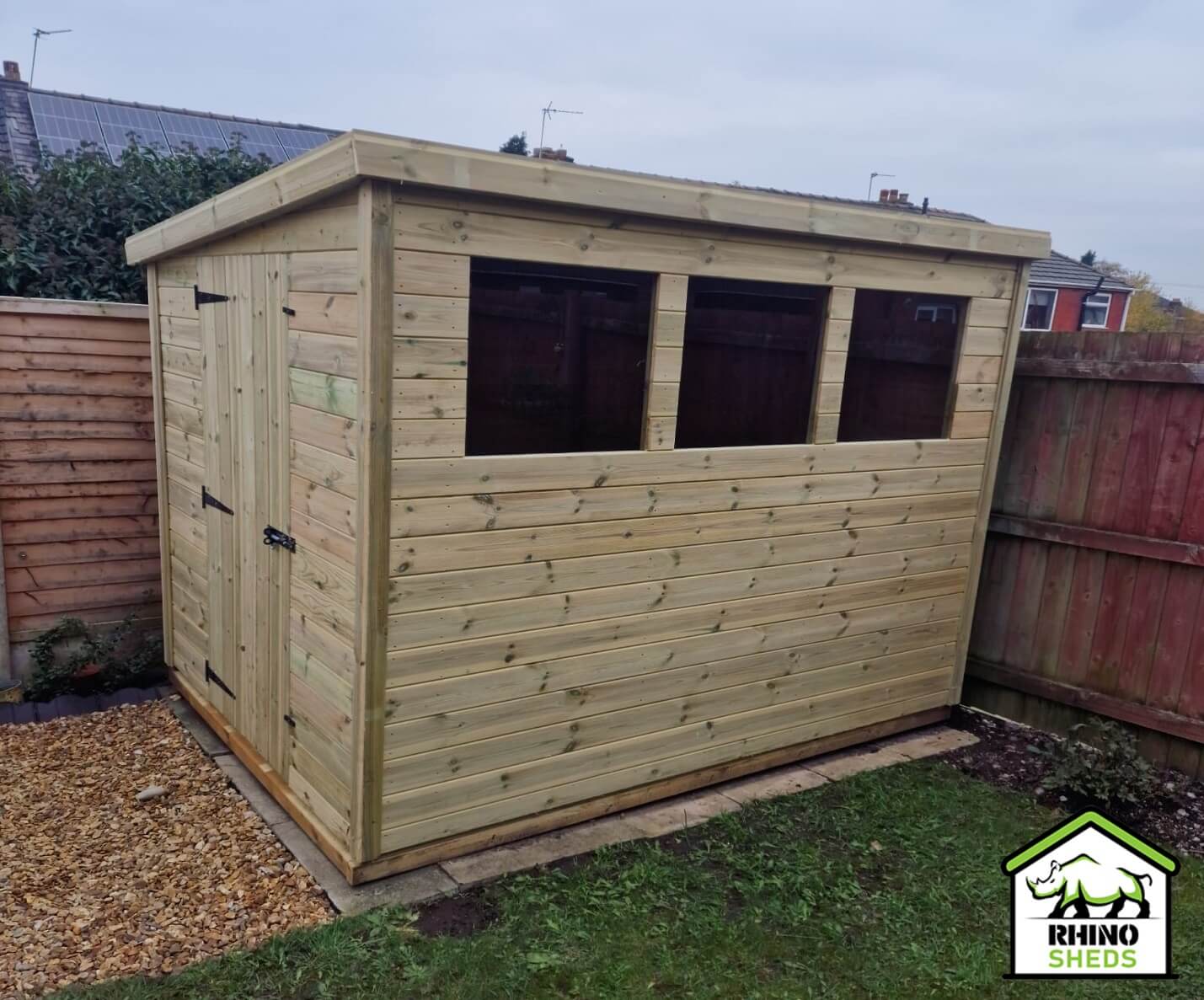 12x4 Pressure Treated Pent Shed