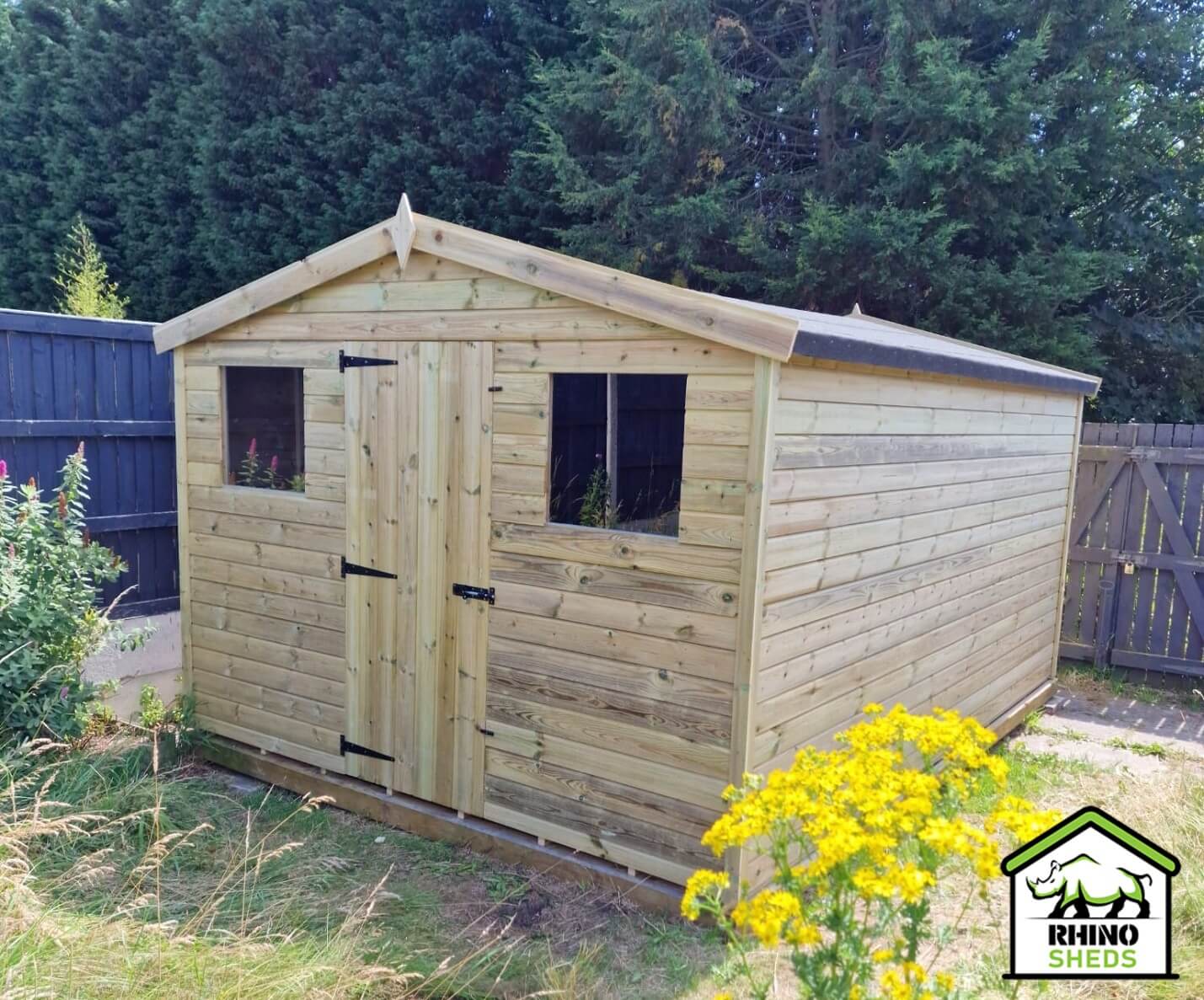 11x15 Pressure Treated Apex Shed