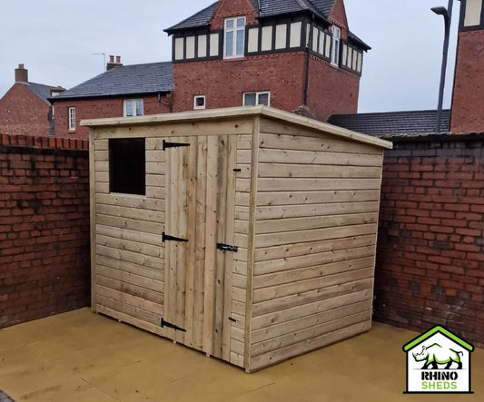10x4 Pressure Treated Pent Shed