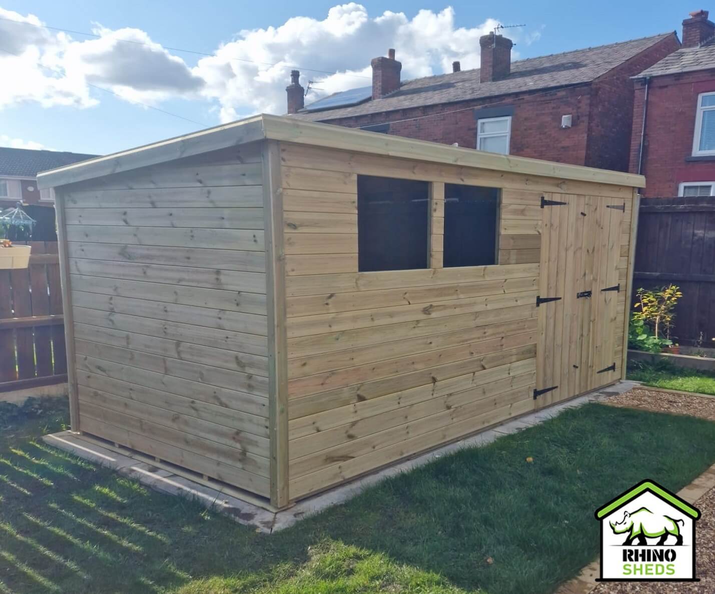 15x16 Pressure Treated Pent Shed