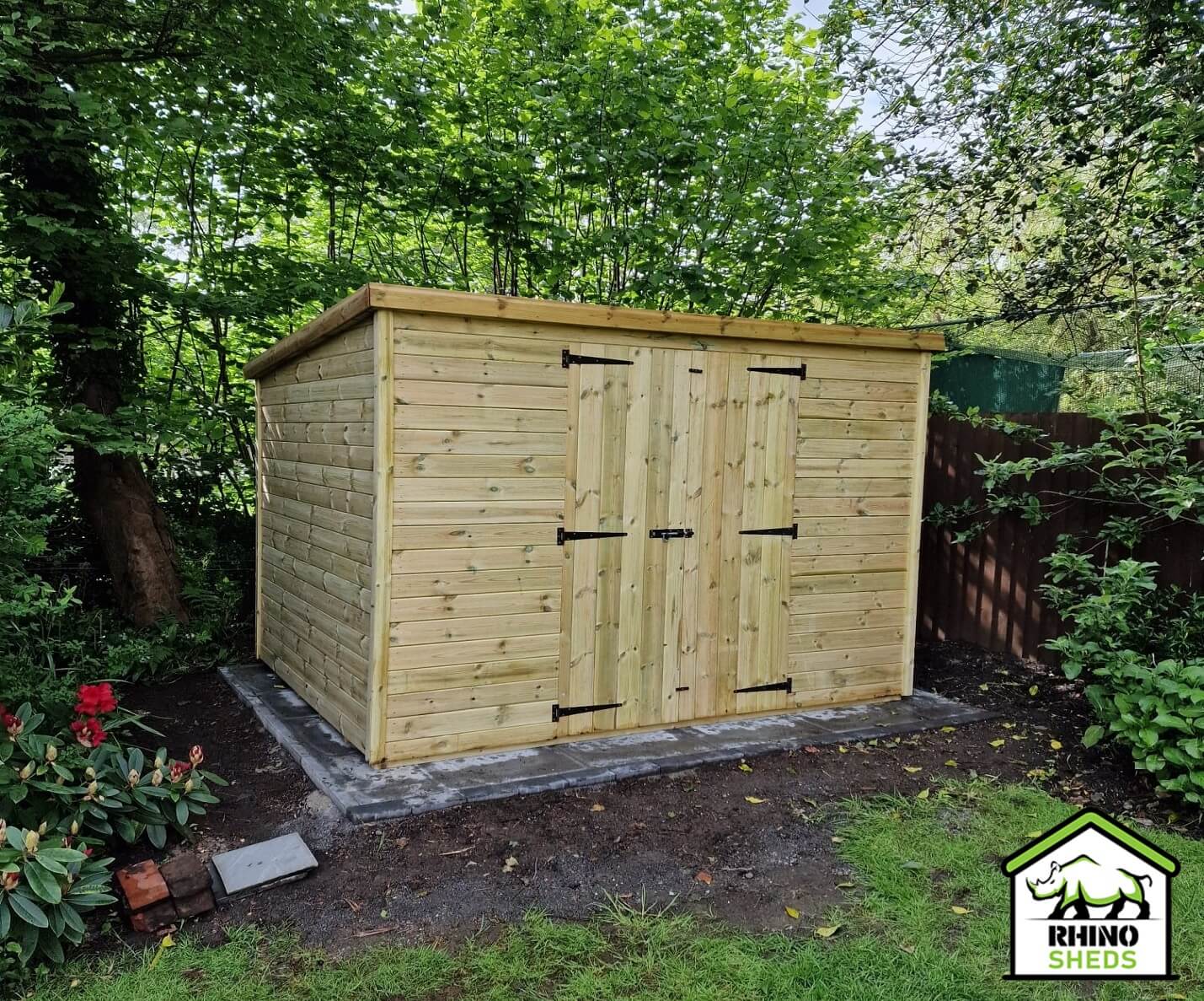 4x11 Pressure Treated Pent Shed